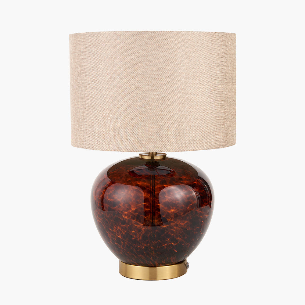 Lucien Red Tortoiseshell Glass Table Lamp